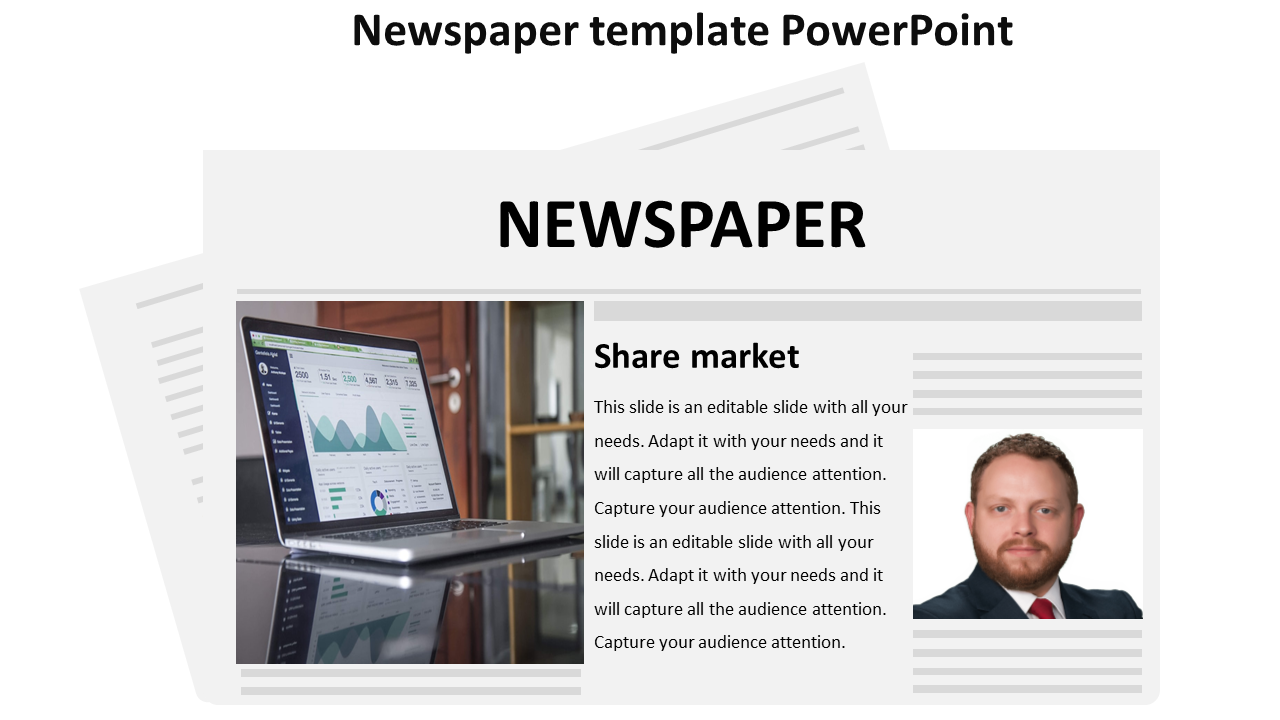 Editable Newspaper Template PowerPoint Presentation